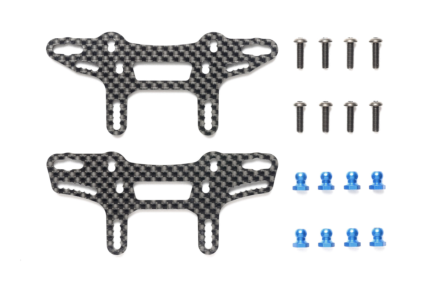 Supports d'amortisseurs en carbone Tamiya XM-01 (avant + arrière) - 47521