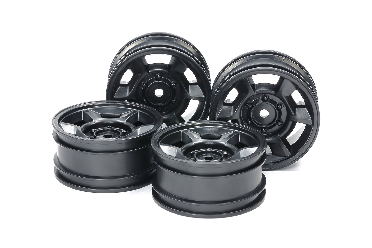 Tamiya CC-02 6 Spoke Wheels black (4) Offset +4 - RCXX - RC Racing Shop | RC Models | Tuning & Spare Parts for Professionals