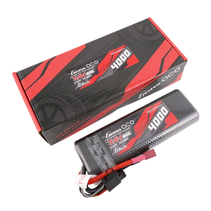 GensAce Bashing LiPo 2S 7.4V-4000-60C (Deans) 139x47x23mm 225g G-Tech
