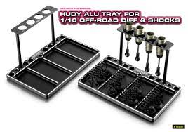 Hudy Aluminium Tray for Offroad Diff & Shocks - H109801 - RCXX - rc racing for professionals