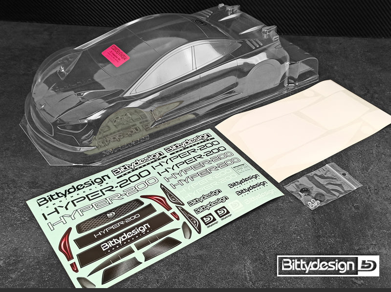 Bittydesign HYPER-200 1/10 IC Nitro Body - 200mm - BDTC-200HYP