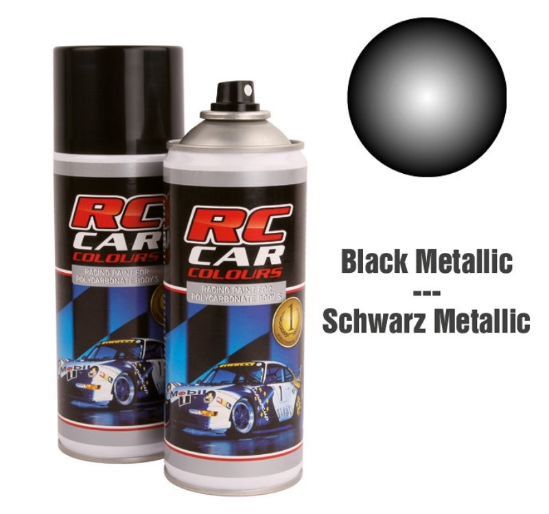 RC Car Colours METALIC BLACK 935 Lexan Colour Spray 150ml - PRC00935 - RCXX - rc racing for professionals