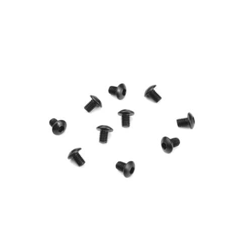 Tekno M3x4mm Button Head Screws (black, 10pcs) - TKR1400