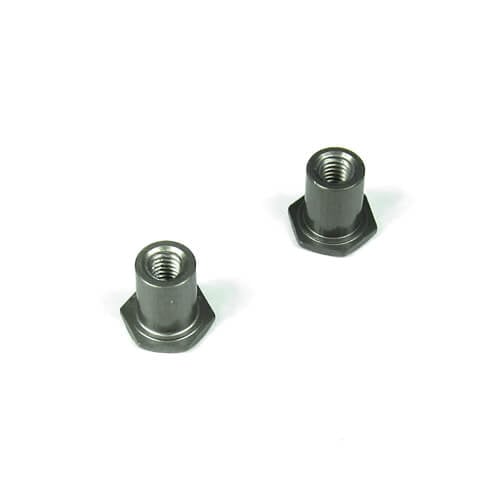 Tekno Steering Rack Bushings (aluminum, gun metal ano, 2pcs, EB48) - TKR5122