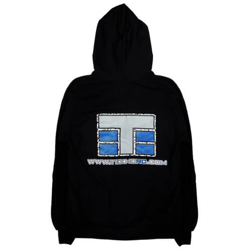 Tekno Tekno RC Zippered Hoodie (vertical design, black, XXXL) - TKRHOODIE05XXXL