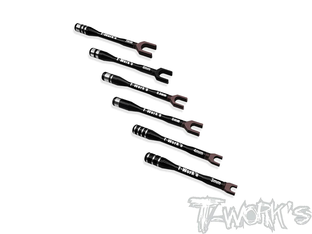T-Works TT-015 Spring Steel Turnbuckle Wrench Set (3/4,5/5.5/6/7mm) - RCXX - rc racing for professionals