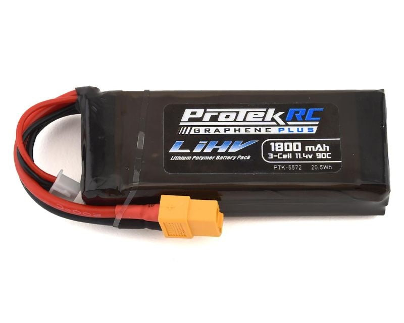 3S 90C Si-Graphene HV LiPo Batterie mit XT60 Stecker ProTek RC (11.4V, 1800mAh, 86.5x33.5x20.5mm, 135g)