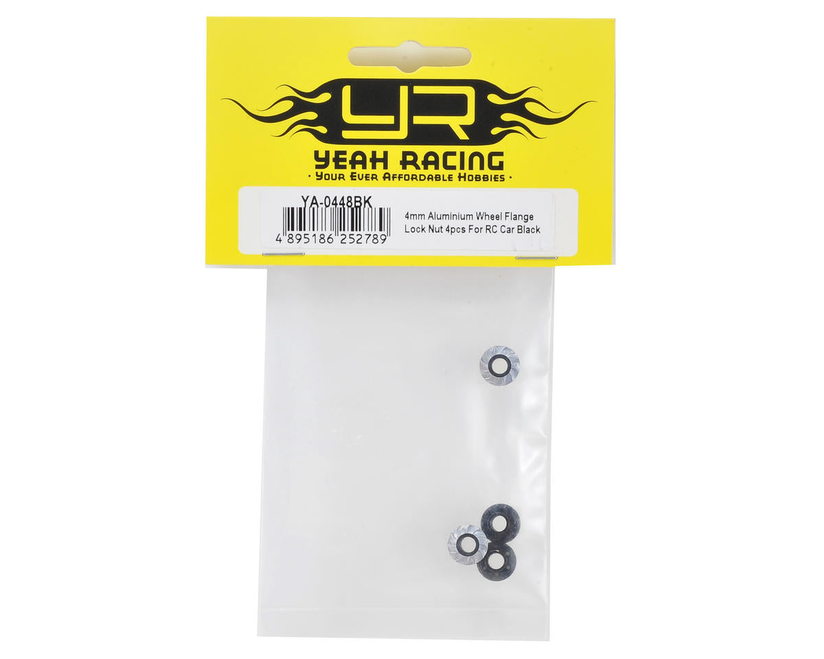 4mm Aluminium Wheel Flange Lock Nut 4pcs For RC Car Black