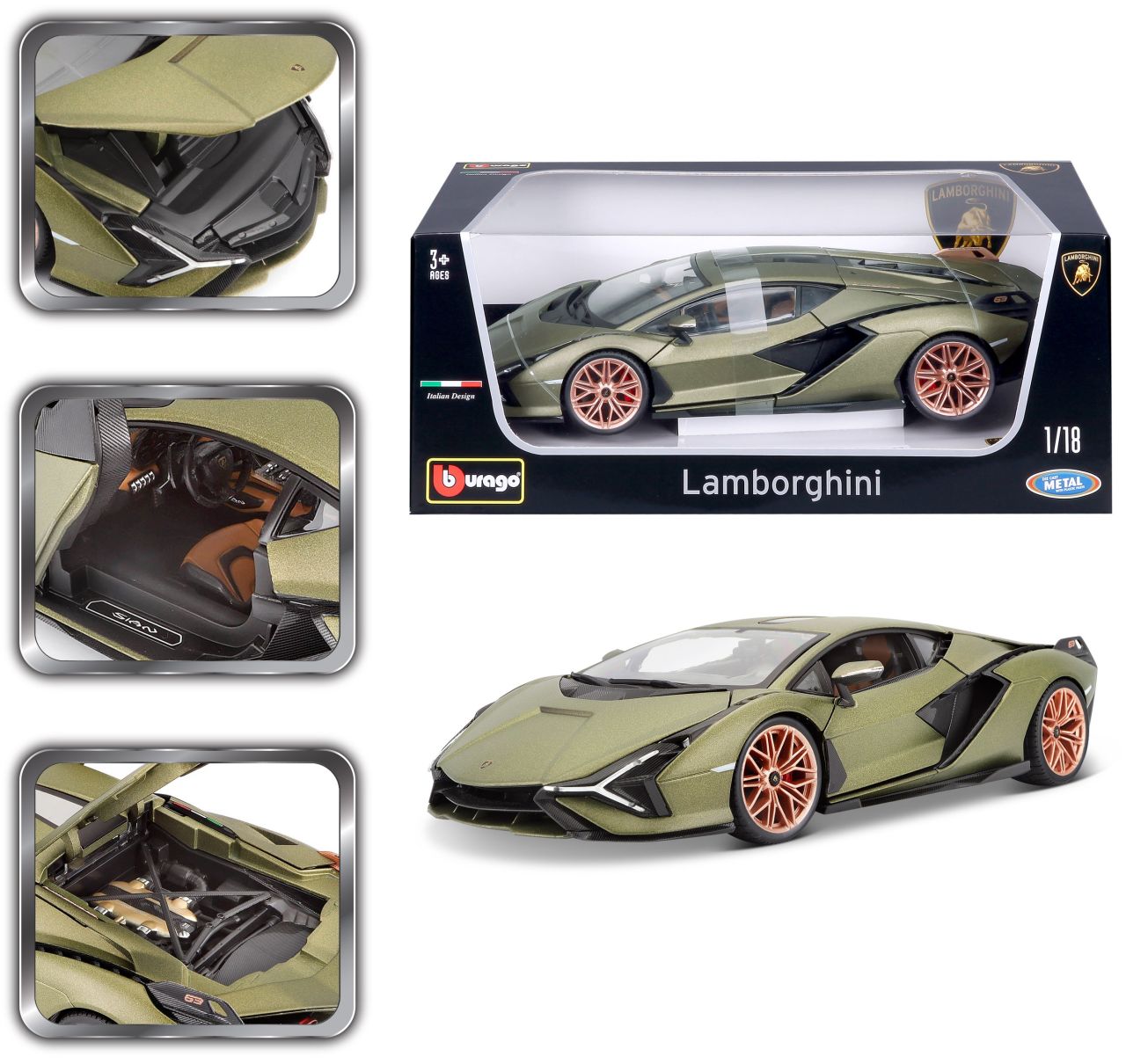 Lamborghini Sian FKP 37 1/18 grün - RCXX - RC Racing Shop | RC Models | Tuning & Spare Parts for Professionals