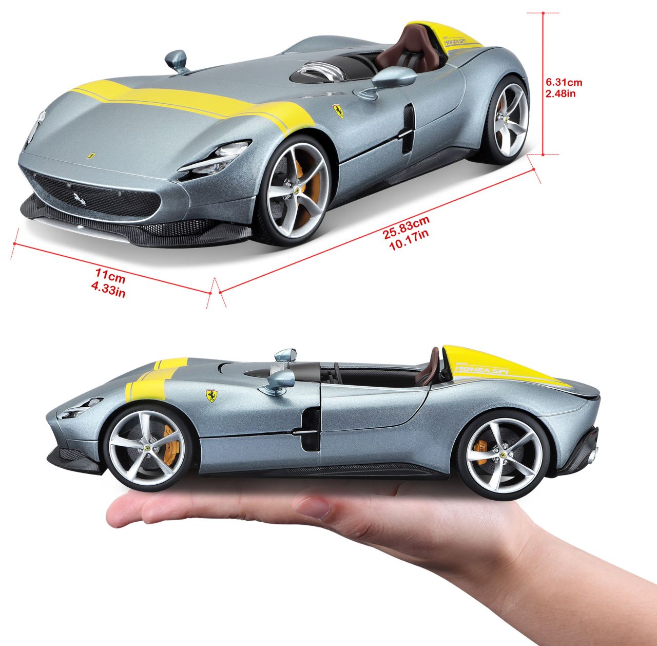 Ferrari R&P Monza SP1 1/18 silber - RCXX - RC Racing Shop | RC Models | Tuning & Spare Parts for Professionals