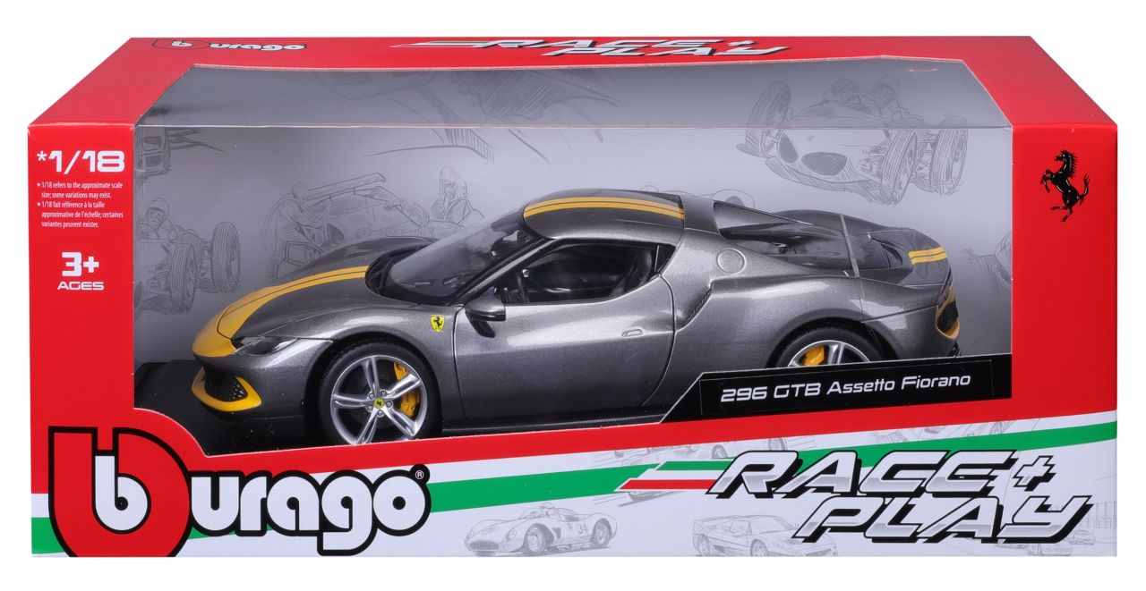Ferrari R&P 296 GTB Assetto Fiorano 1/18 silber - RCXX - RC Racing Shop | RC Models | Tuning & Spare Parts for Professionals