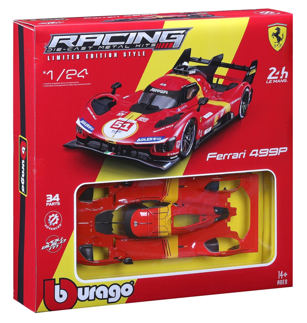 Ferrari Racing Bausatz 499P LMH 2023 1/24 rot - RCXX - RC Racing Shop | RC Models | Tuning & Spare Parts for Professionals