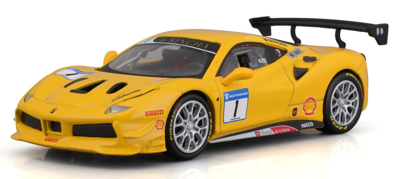Ferrari Racing 488 Challenge 1/43 gelb - RCXX - RC Racing Shop | RC Models | Tuning & Spare Parts for Professionals
