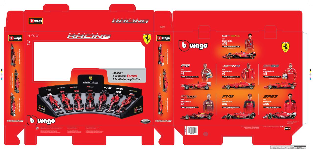 F1 7er-Set Displaykurve Ferrari 1/43 - RCXX - RC Racing Shop | RC Models | Tuning & Spare Parts for Professionals