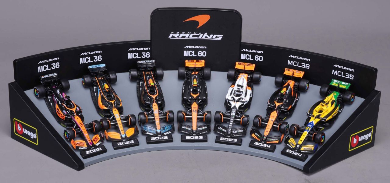 F1 7er-Set Displaykurve McLaren 1/43 - RCXX - RC Racing Shop | RC Models | Tuning & Spare Parts for Professionals