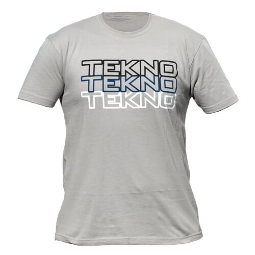Tekno Tekno RC T-Shirt (Stacked Logo, Next Level, Light Gray, L) - TKRTS08L