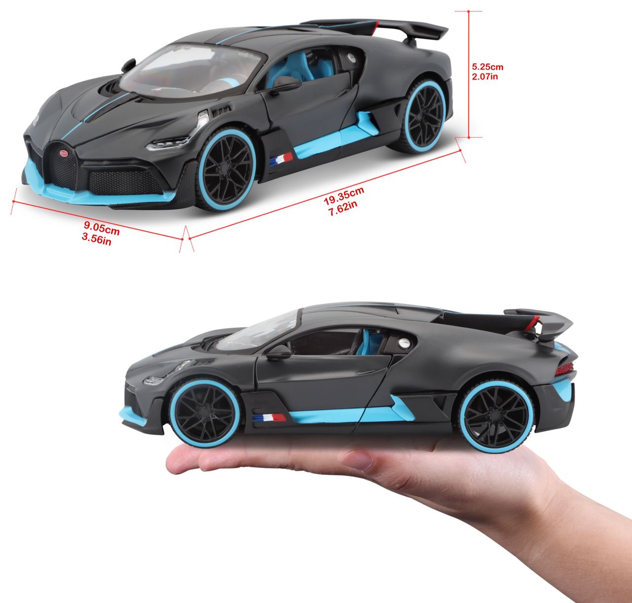Bugatti Divo 1/24 grau - RCXX - RC Racing Shop | RC Models | Tuning & Spare Parts for Professionals