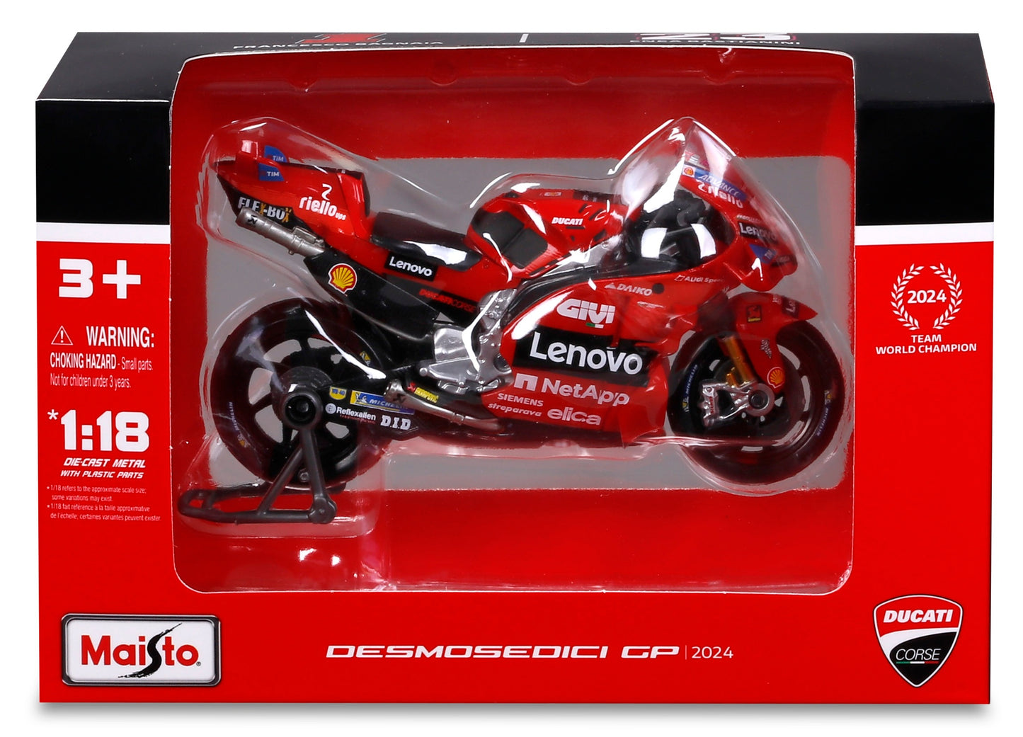 Maisto MotoGP 1:18 Ducati Lenovo 23 – Enea Bastianini – 2024
