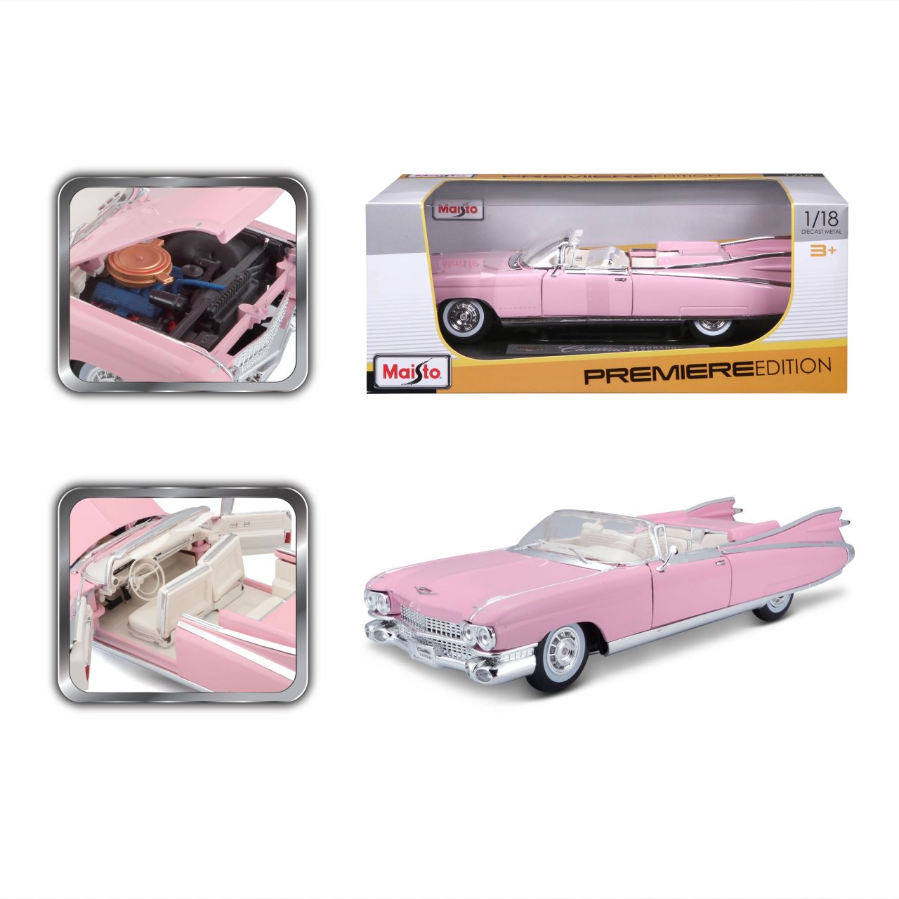 Cadillac Eldorado Biarritz 1959 rosa 1/18 - RCXX - RC Racing Shop | RC Models | Tuning & Spare Parts for Professionals