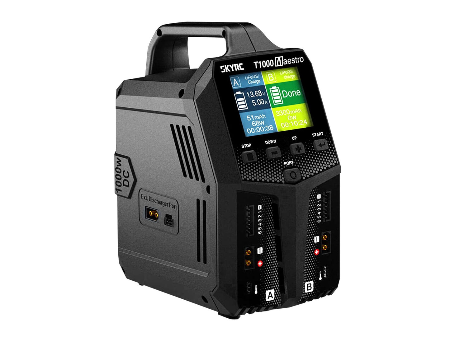 SkyRC T1000 Maestro Dual Channel Charger - LiPo 1-6S | AC/DC | 450W/1000W