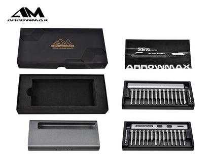 Arrowmax SES Mini Electric Screwdriver with Alu Case (28 in 1) Space Gray - AM-199911 - RCXX - RC Racing Shop | RC Models | Tuning & Spare Parts for Professionals