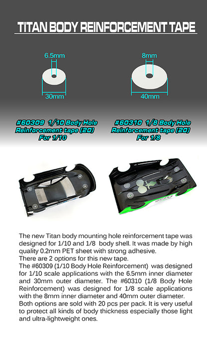 BLITZ Verstärkungsringe Karosseriebohrungen 1/10 (20) - RCXX - rc racing for professionals