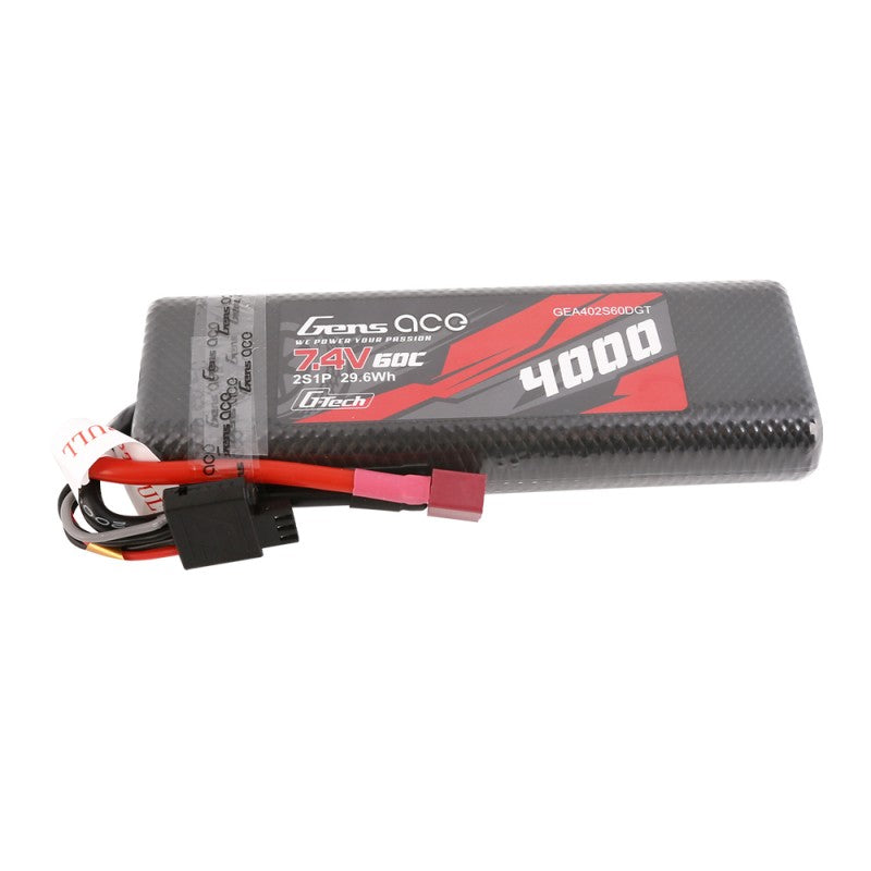 GensAce Bashing LiPo 2S 7.4V-4000-60C (Deans) 139x47x23mm 225g G-Tech