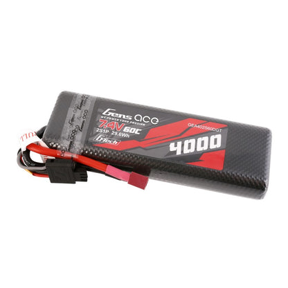 GensAce Bashing LiPo 2S 7.4V-4000-60C (Deans) 139x47x23mm 225g G-Tech