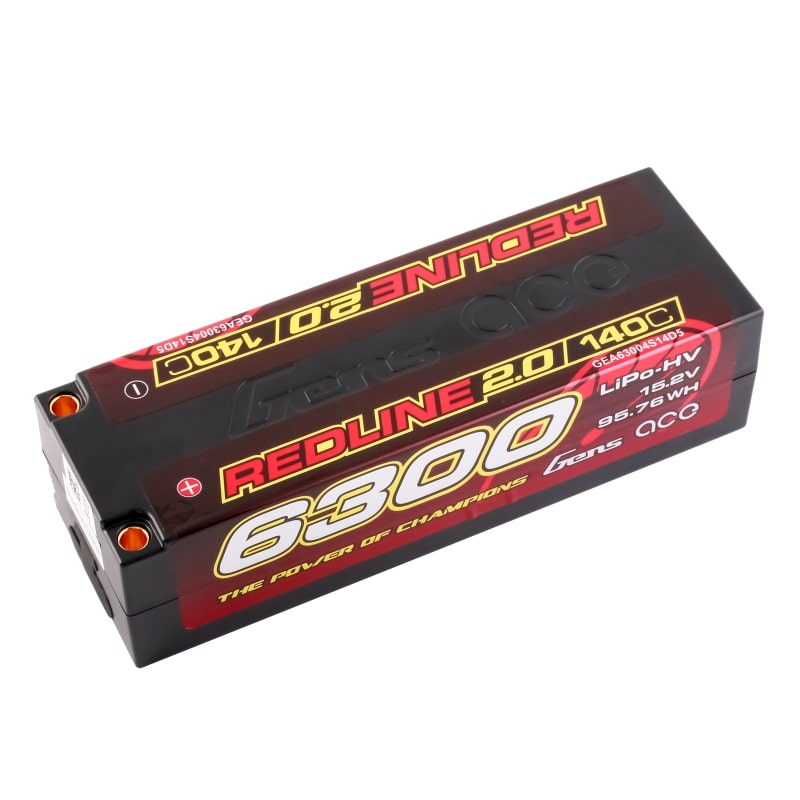 Batterie GensAce Redline 2.0 4S HV 15,2 V - 140 °C - 6300 mAh 139 x 47 x 37 mm 452 g