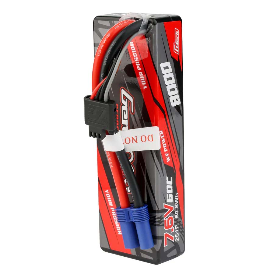 Batterie GensAce G-Tech Hard 2S 7,6 V - 8000 mAh - 60 °C 138 x 46 x 24 mm 334 g (XT60)