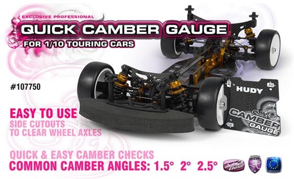 Hudy Quick Camber Gauge 1.5°, 2.0°, 2.5° - H107750 - RCXX - rc racing for professionals