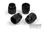 Hudy Aluminium Nuts for Setup Station 1/10 (4) BLACK - H109360 - RCXX - rc racing for professionals