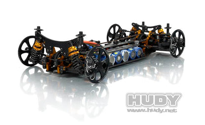 Hudy Aluminium Setup Wheels for 1/10 Touring Cars (4) BLACK - H109370 - RCXX - rc racing for professionals