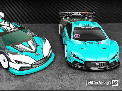 Bittydesign HYPER-HR 1/10 TC 190mm Clear Body Shell - BDTC-190HRHYP