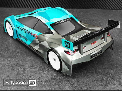 Bittydesign HYPER-HR 1/10 TC 190mm Clear Body Shell - BDTC-190HRHYP