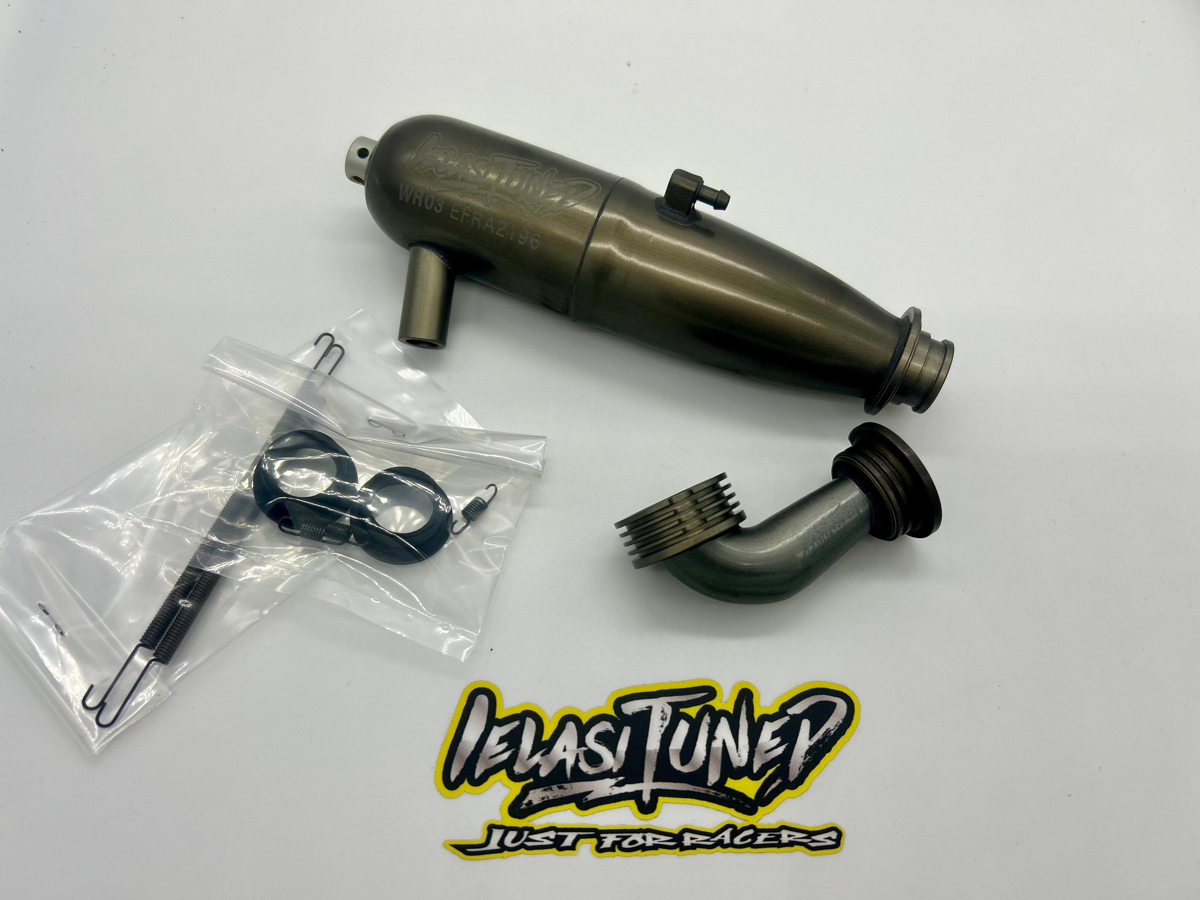 1/8 Resorohr EFRA 2196 + Krümmer MR04 by O.S. – Hardcoated KIT