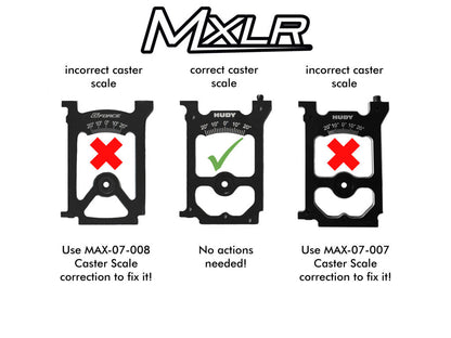 MXLR Setup System Caster correction (for HUDY 1/10 TC Alloy System) - MAX-07-007 - RCXX - rc racing for professionals