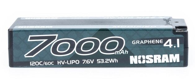Nosram Graphene-4.1 7000mAh HV Mid Size Shorty LiPo 7.6V 120C/60C - 261g - 999749 - RCXX - RC Racing Shop | RC Models | Tuning & Spare Parts for Professionals
