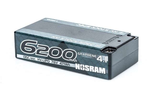 Nosram Graphene-4.1 6200mAh HV Stock Spec Shorty LiPo 7.6V 135C/65C - 224g - 999759 - RCXX - RC Racing Shop | RC Models | Tuning & Spare Parts for Professionals