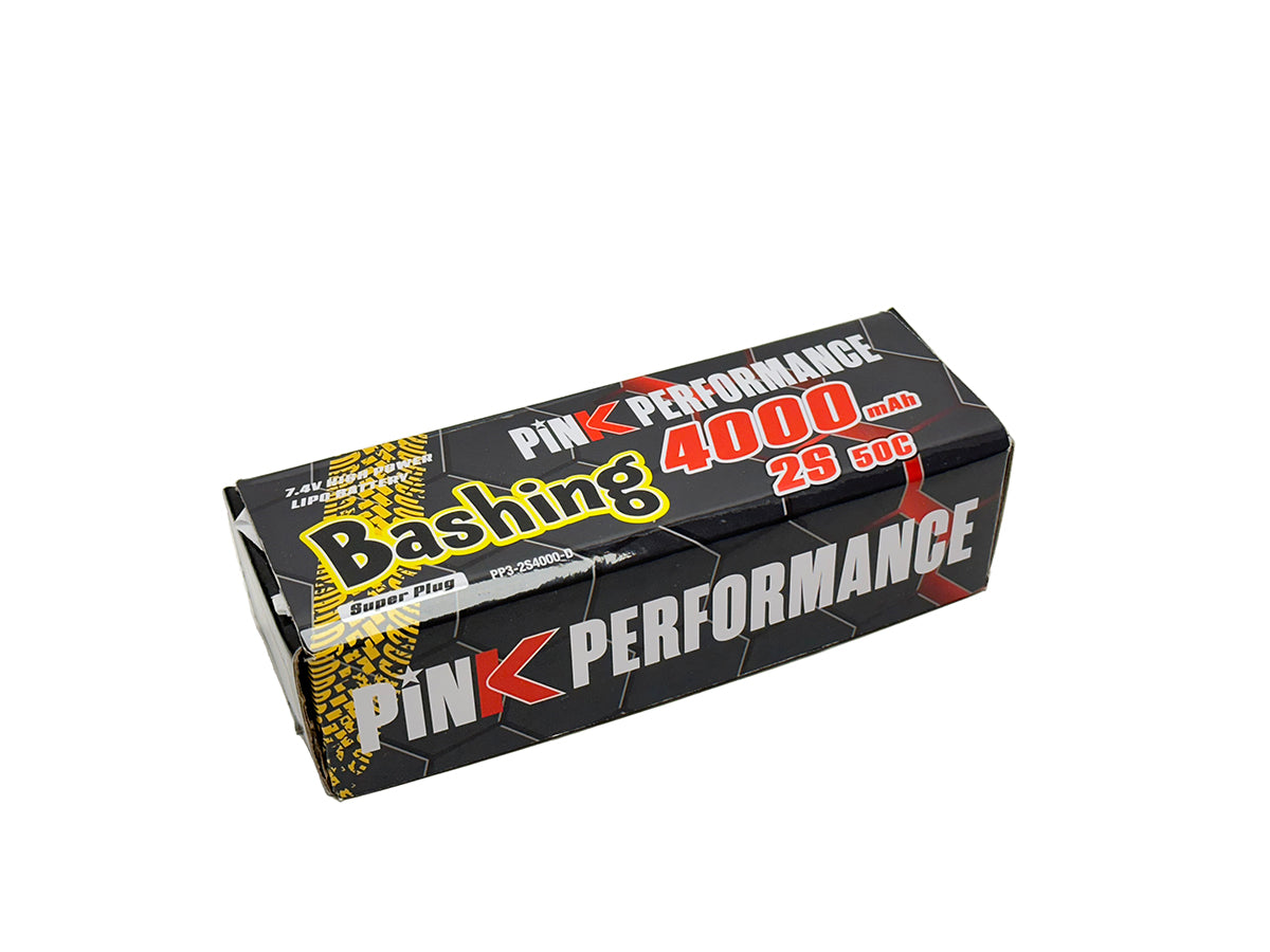 Pink Bashing LiPo 2S 7.4V-4000-50C (Deans) 139x47x25mm 240g Roun