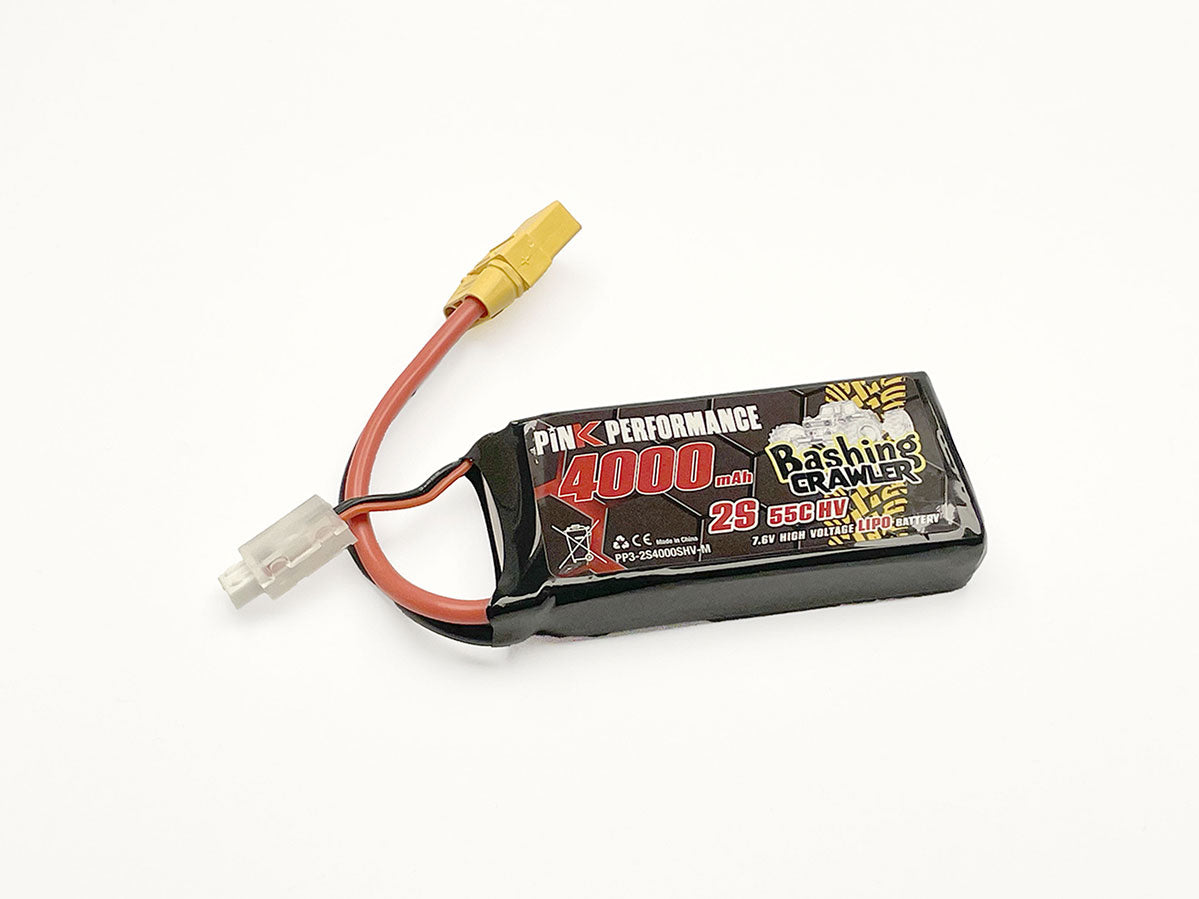 Batterie LiPo 2S 7,6 V 4000 mAh 55C rose pour crawler (multicolore) 96 x 42 x 21 mm