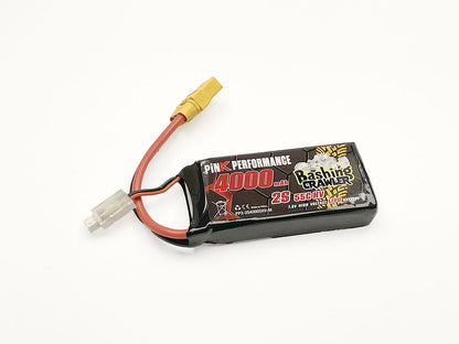 Batterie LiPo 2S 7,6 V 4000 mAh 55C rose pour crawler (multicolore) 96 x 42 x 21 mm