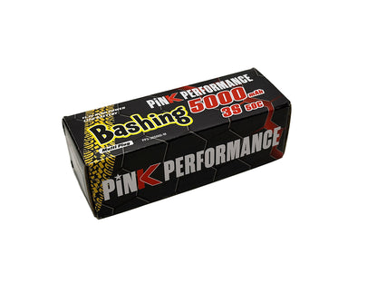 Batterie LiPo 3S 11,1 V - 5000 mAh - 50C (Multicolore) rose pour le bashing, 139 x 47 x 39 mm, 450 g