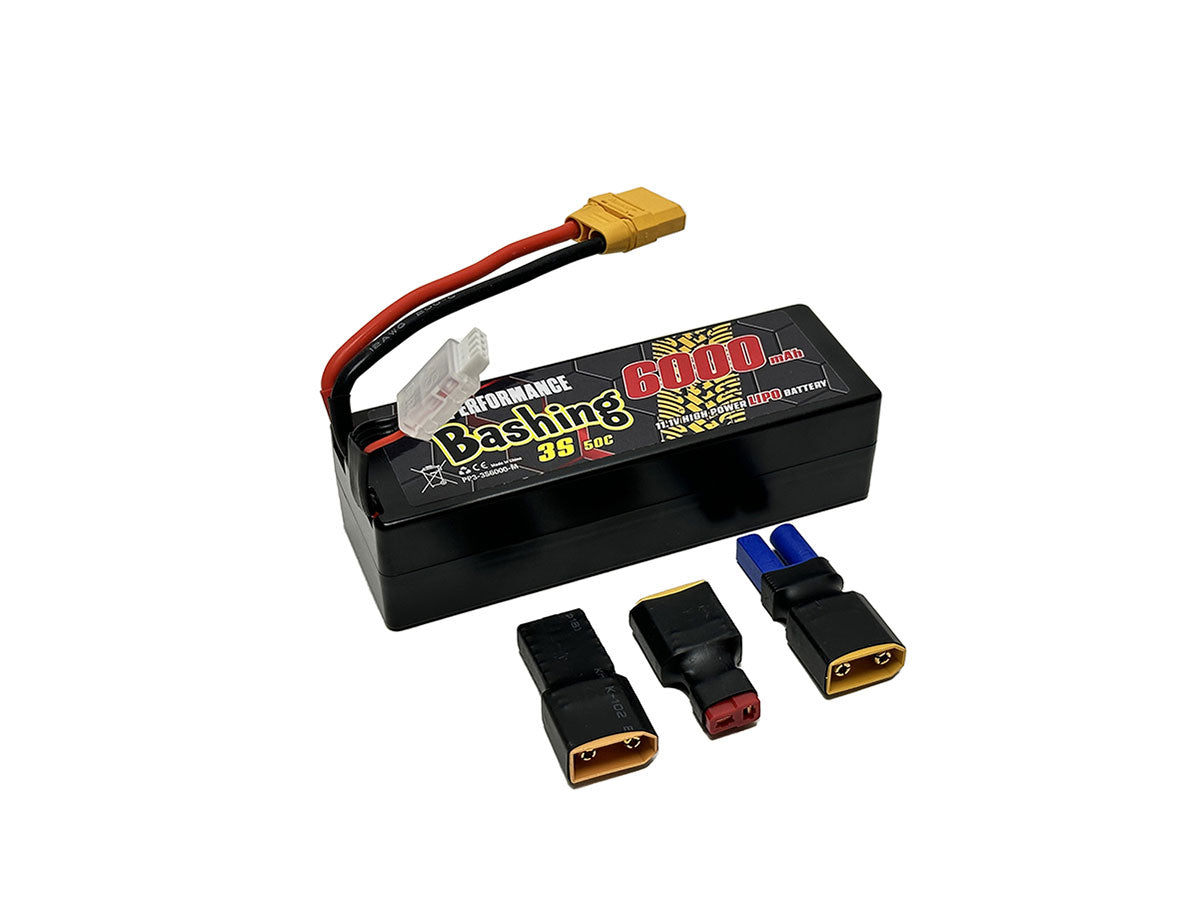 Batterie LiPo 3S rose pour le bashing, 11,1 V - 6000 mAh - 50C (multicolore), 139 x 47 x 39 mm, 460 g
