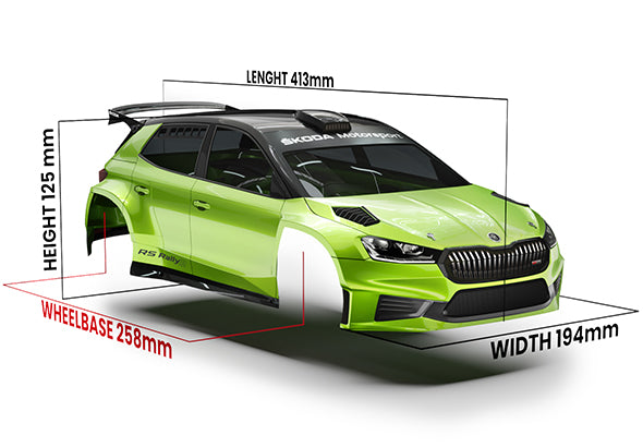 Bittydesign SKODA Fabia RS Rally2 1/10 Body - 190mm - BDRX