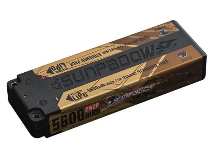 Sunpadow Competition LiPo Akku 2S 7.4V 5600mAh – 120C/60C (2S2P) - SW5656040 - RCXX - RC Racing Shop | RC Models | Tuning & Spare Parts for Professionals