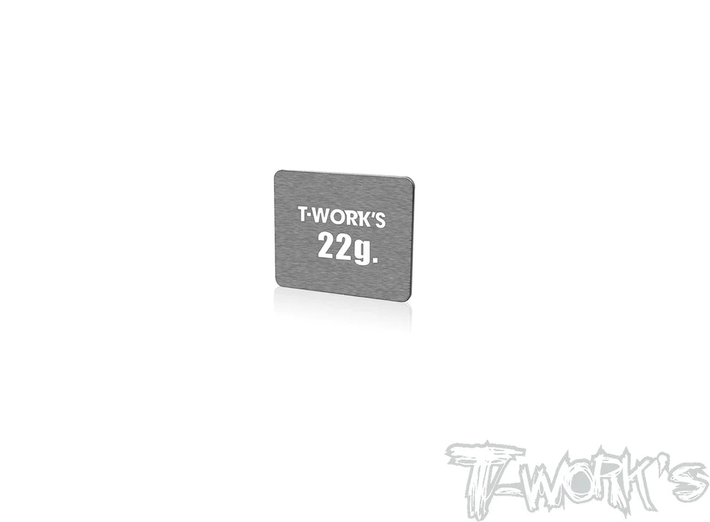 T-Work's TE-207-I Adhesive Type 22g Tungsten Balance Weight 26x31x1.4mm (1) - RCXX - RC Racing Shop | RC Models | Tuning & Spare Parts for Professionals
