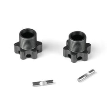 Tekno Wheel Hubs (+3mm, lightened, gun metal ano, w/pins, 2pcs) - TKR5071D