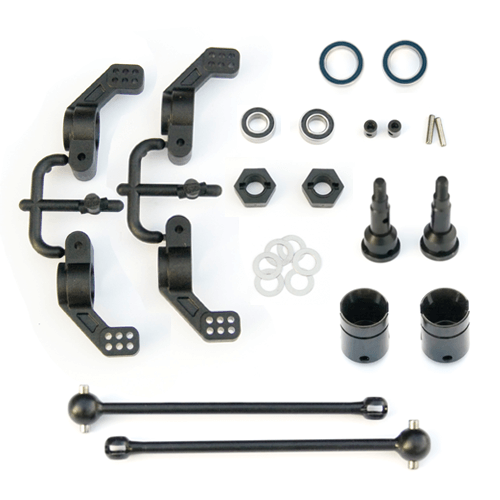Tekno M6 Driveshafts and Hub Carriers (Slash 2WD, Nitro Rustler/Stampede, rear)  - TKR1951X