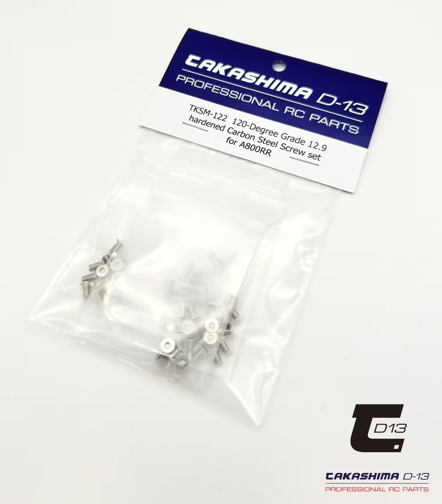 Stahlschrauben-Set 120° „Carbon Hardened“ – Komplettsatz für 1:10 Touring Car Stahl-Chassis